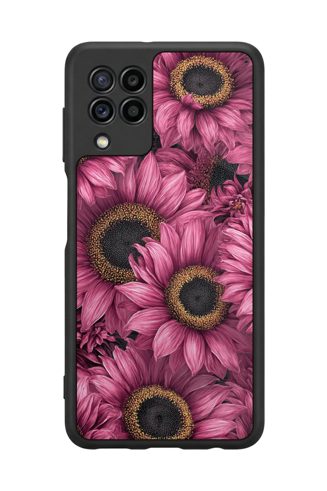 Samsung Galaxy M22 Uyumlu Cicek Tasarımlı Glossy Premium Kılıf