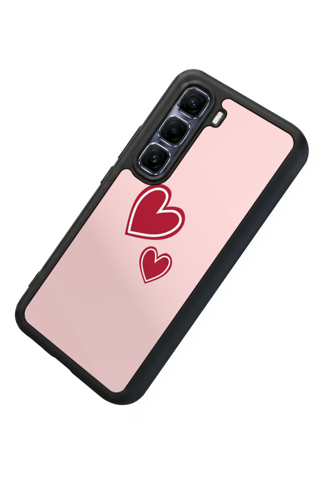 Infinix Hot 60 Pro Plus Uyumlu Kalp Love Tasarımlı Glossy Premium Kılıf