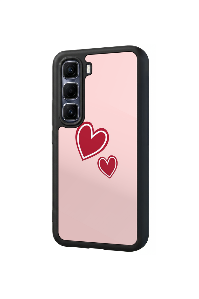 Infinix Hot 60 Pro Plus Uyumlu Kalp Love Tasarımlı Glossy Premium Kılıf