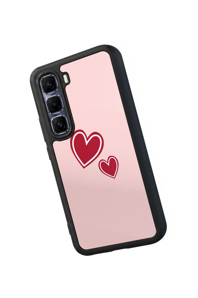 Infinix Hot 60 Pro Plus Uyumlu Kalp Love Tasarımlı Glossy Premium Kılıf