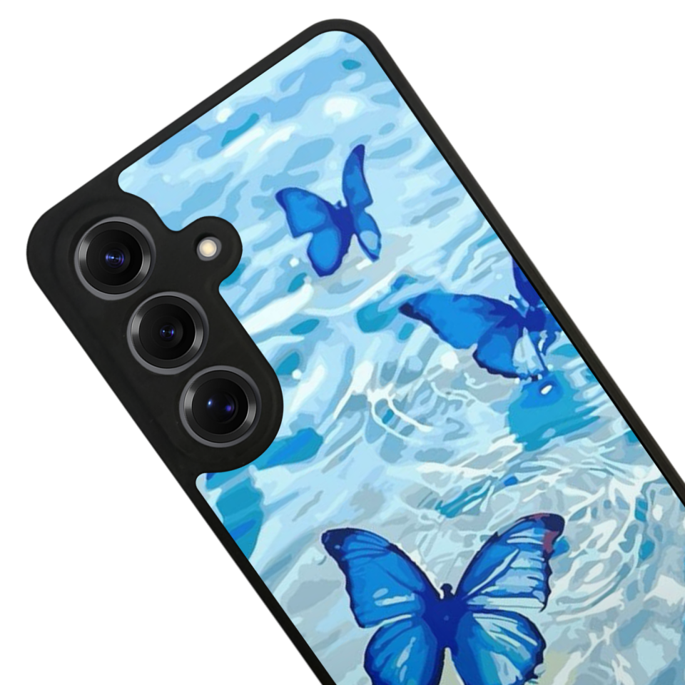 Samsung Galaxy S25 Uyumlu Kelebek Tasarımlı Glossy Premium Kılıf