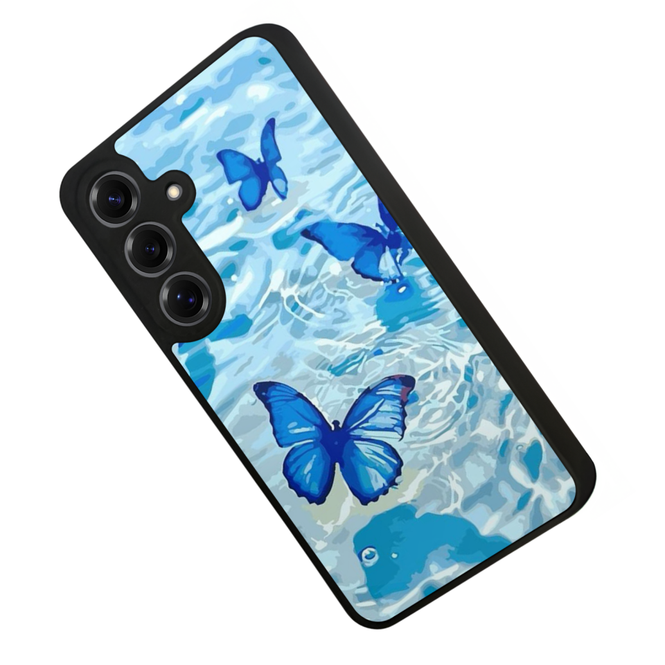 Samsung Galaxy S25 Uyumlu Kelebek Tasarımlı Glossy Premium Kılıf