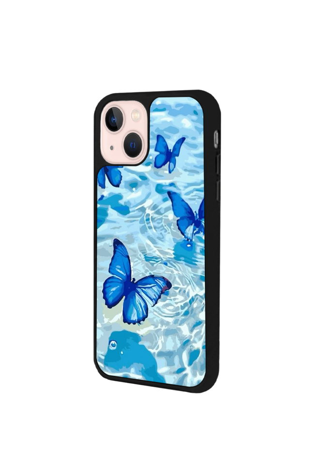 iPhone 13/14 Uyumlu Kelebek Tasarımlı Glossy Premium Kılıf