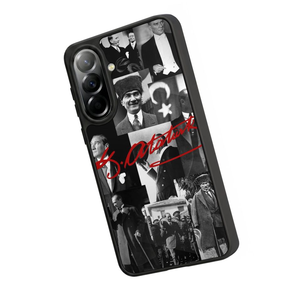 Samsung Galaxy A37 Uyumlu Mustafa Kemal Ataturk Tasarımlı Glossy Premium Kılıf