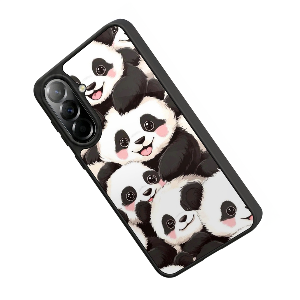 Samsung Galaxy A57 Uyumlu Panda Tasarımlı Glossy Premium Kılıf