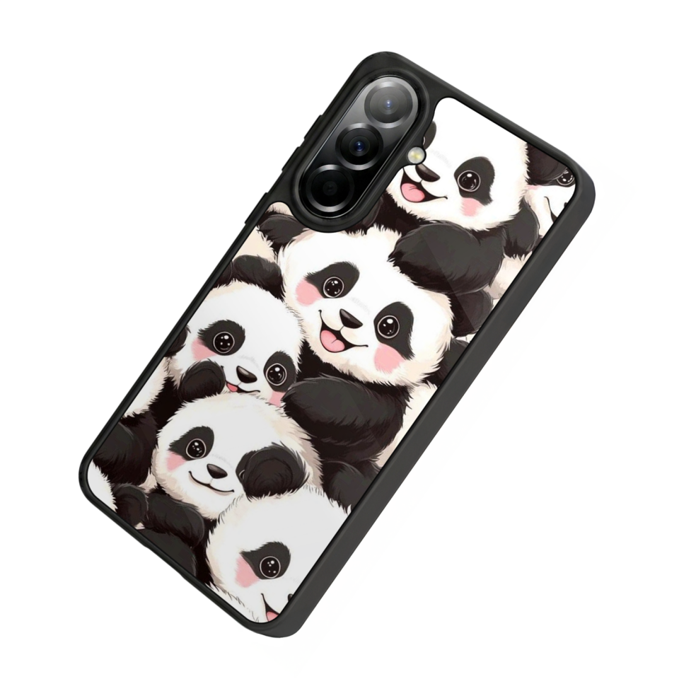 Samsung Galaxy A57 Uyumlu Panda Tasarımlı Glossy Premium Kılıf