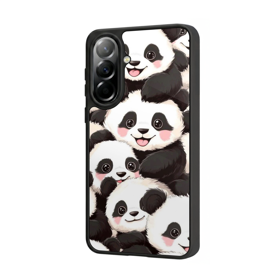 Samsung Galaxy A57 Uyumlu Panda Tasarımlı Glossy Premium Kılıf