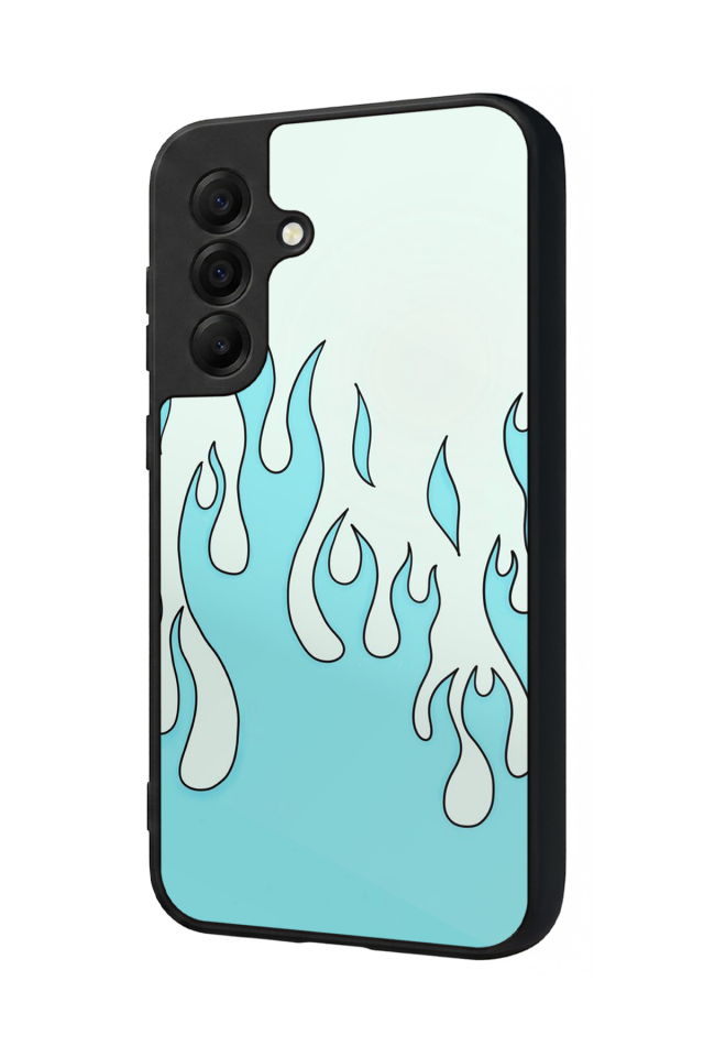 Samsung Galaxy A17 Uyumlu Retro Flame Patterns Tasarımlı Glossy Premium Kılıf