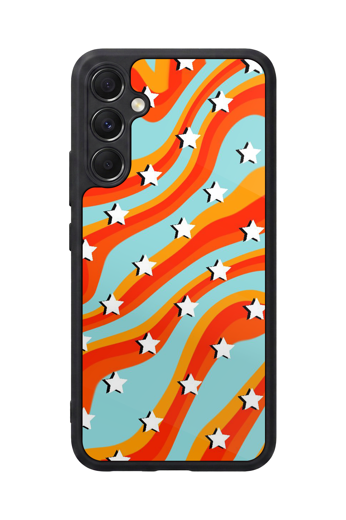 Samsung Galaxy M34 Uyumlu Retro Yildizlar Tasarımlı Glossy Premium Kılıf