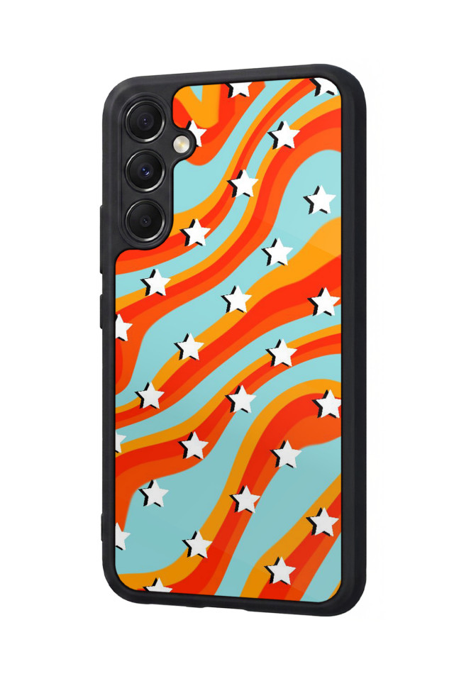 Samsung Galaxy M34 Uyumlu Retro Yildizlar Tasarımlı Glossy Premium Kılıf