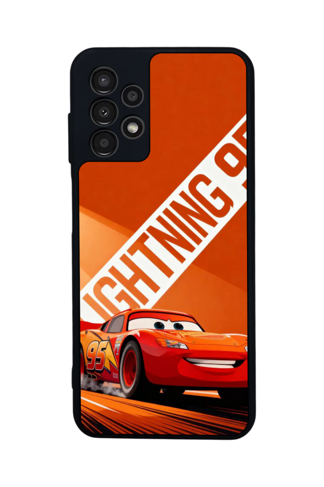 Samsung Galaxy A23 Uyumlu Şimsek McQueen Tasarımlı Glossy Premium Kılıf