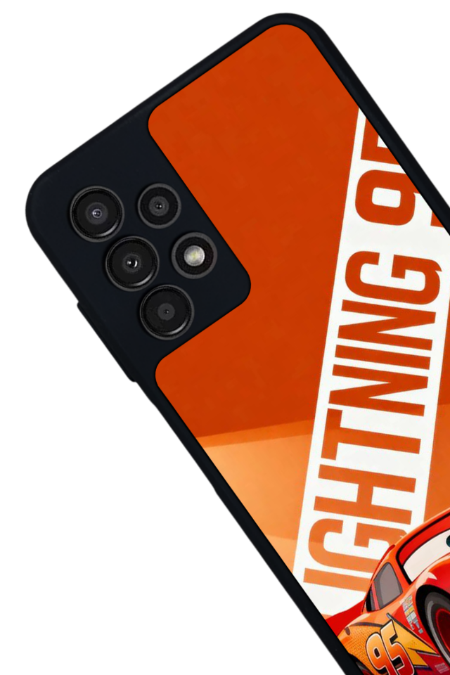 Samsung Galaxy A23 Uyumlu Şimsek McQueen Tasarımlı Glossy Premium Kılıf