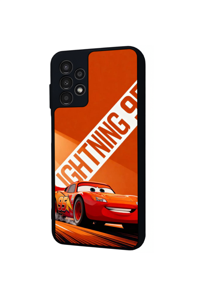 Samsung Galaxy A23 Uyumlu Şimsek McQueen Tasarımlı Glossy Premium Kılıf