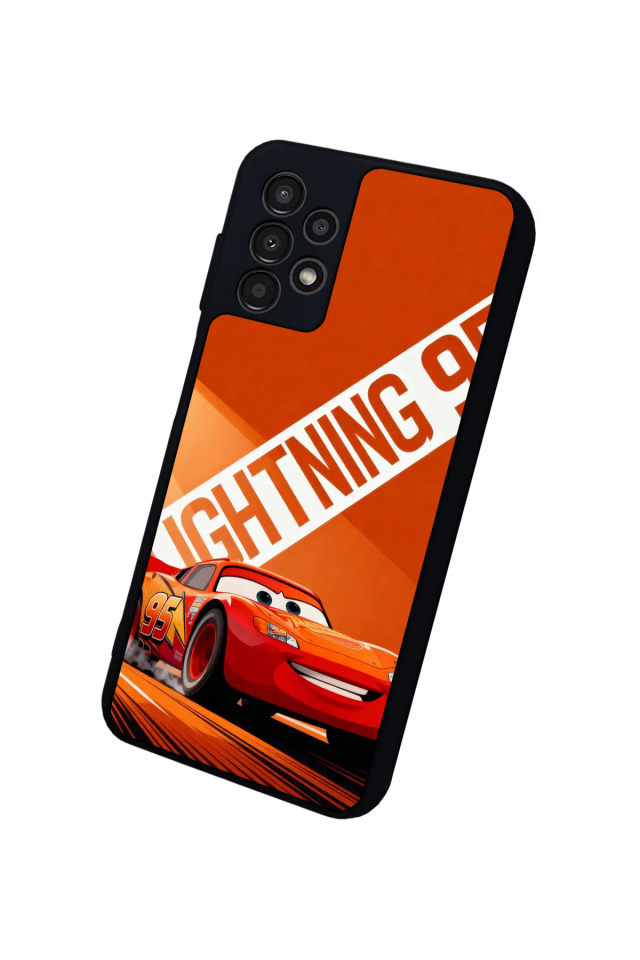 Samsung Galaxy A23 Uyumlu Şimsek McQueen Tasarımlı Glossy Premium Kılıf