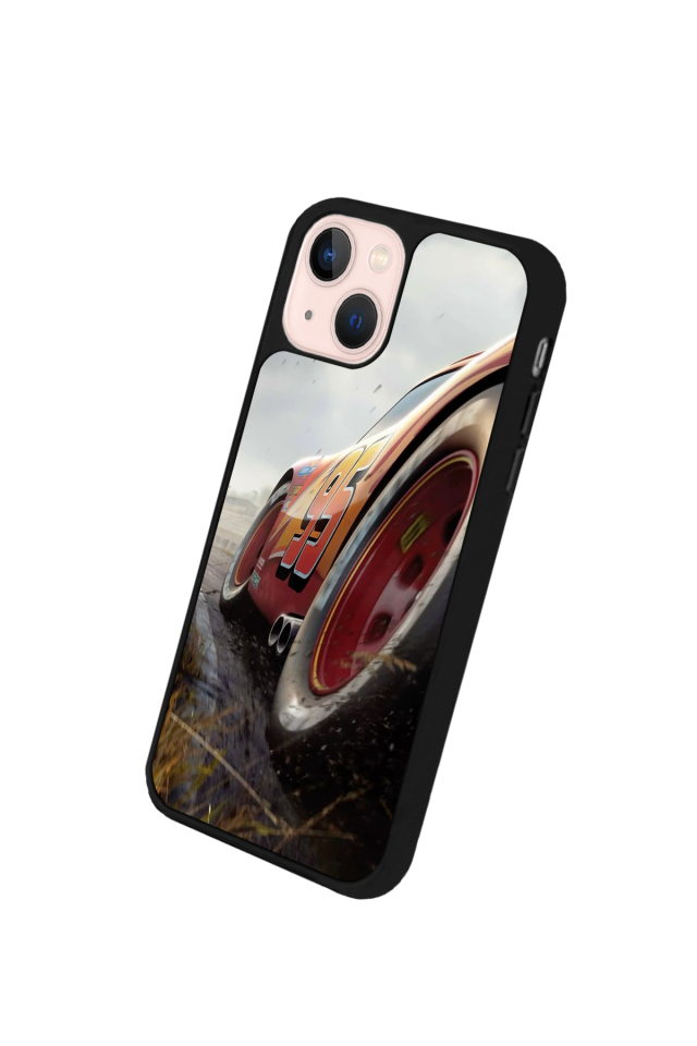 iPhone 14 Plus Uyumlu Şimsek McQueen Tasarımlı Glossy Premium Kılıf