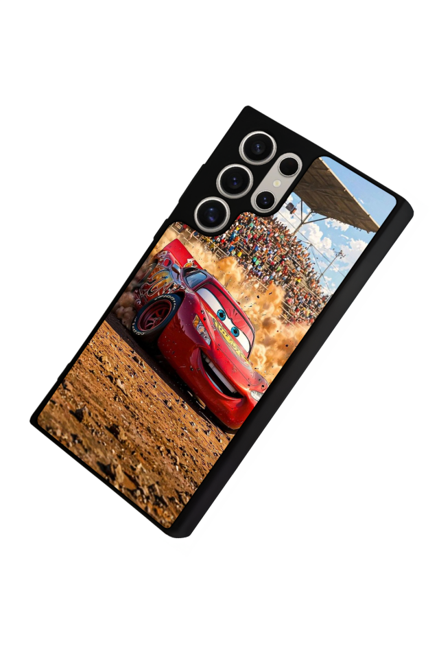 Samsung Galaxy S22 Ultra Uyumlu Şimsek McQueen Tasarımlı Glossy Premium Kılıf