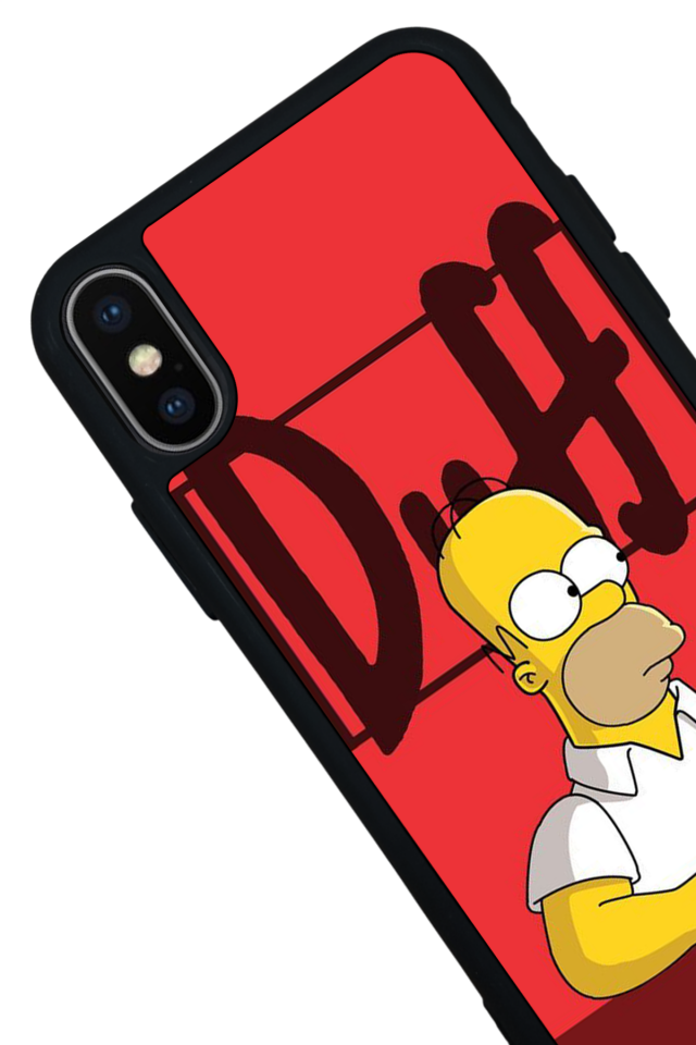 iPhone X/ XS Uyumlu The Simpsons Tasarımlı Glossy Premium Kılıf