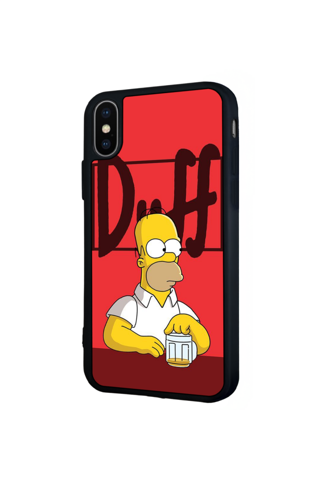 iPhone X/ XS Uyumlu The Simpsons Tasarımlı Glossy Premium Kılıf