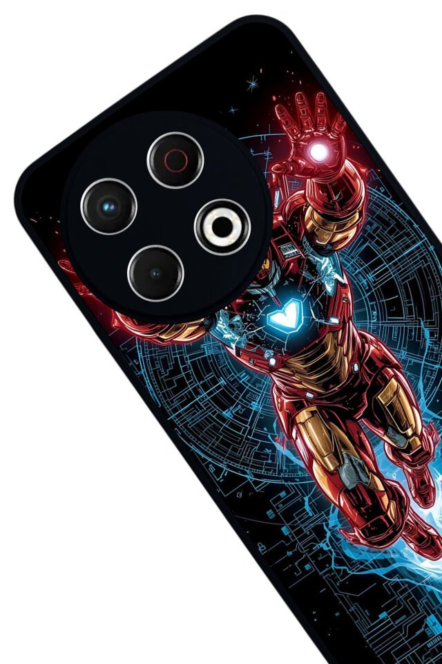 Tecno Spark 30 Pro Uyumlu Iron Man ( Demir Adam ) Tasarımlı Glossy Premium Kılıf