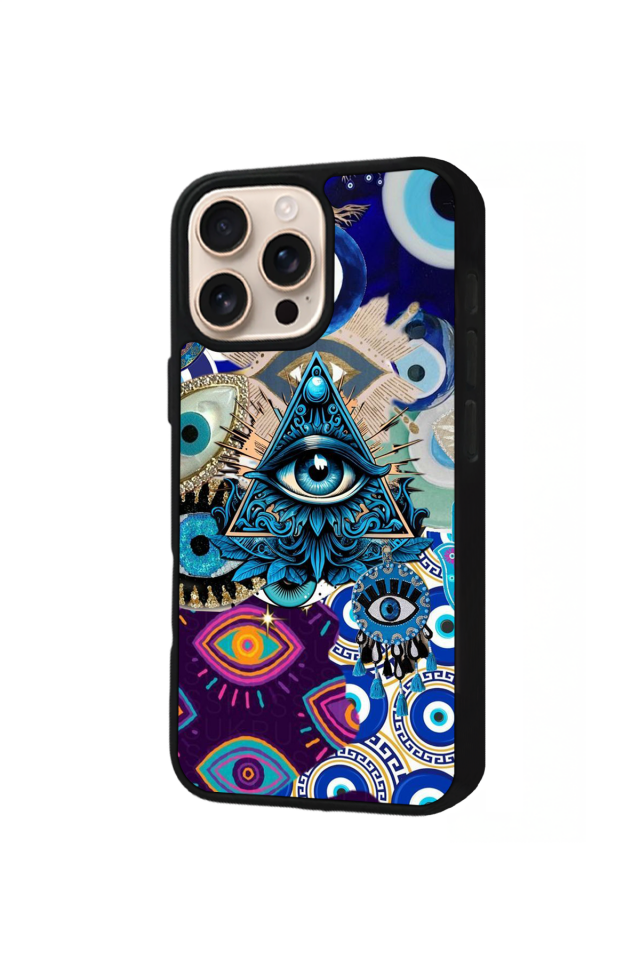 iPhone 15 Pro Uyumlu Göz Tasarımlı Glossy Premium Kılıf