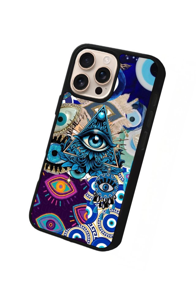 iPhone 15 Pro Uyumlu Göz Tasarımlı Glossy Premium Kılıf