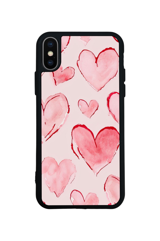 iPhone XS Max Uyumlu Kalp Love Tasarımlı Glossy Premium Kılıf