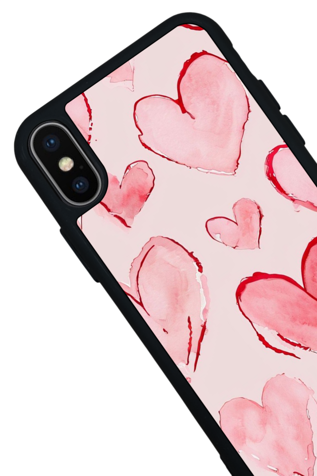 iPhone XS Max Uyumlu Kalp Love Tasarımlı Glossy Premium Kılıf