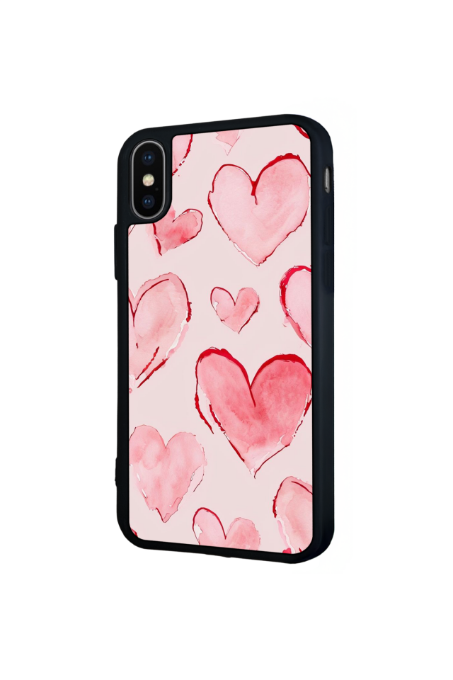 iPhone XS Max Uyumlu Kalp Love Tasarımlı Glossy Premium Kılıf
