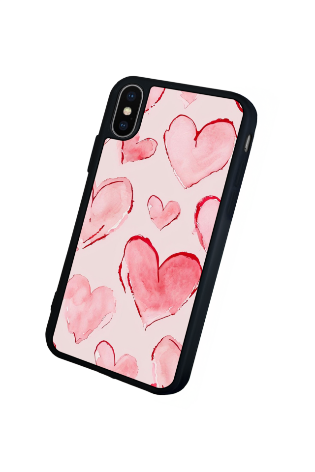 iPhone XS Max Uyumlu Kalp Love Tasarımlı Glossy Premium Kılıf