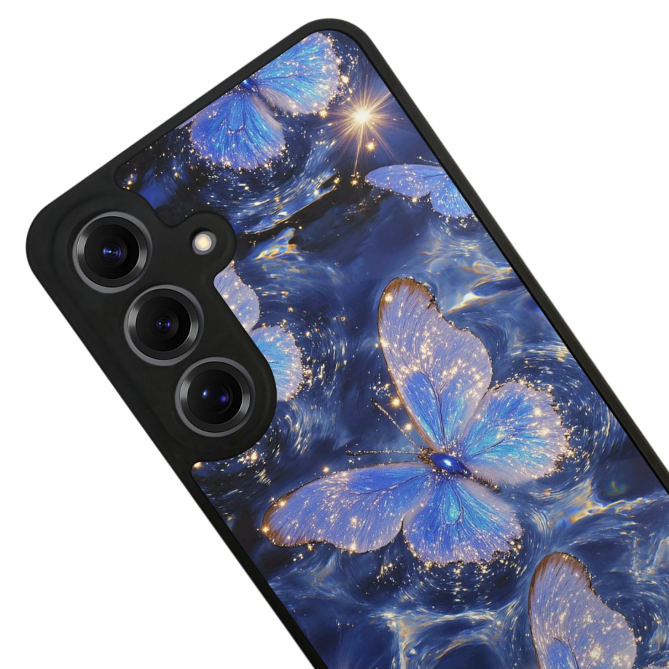 Samsung Galaxy S25 Uyumlu Kelebek Tasarımlı Glossy Premium Kılıf