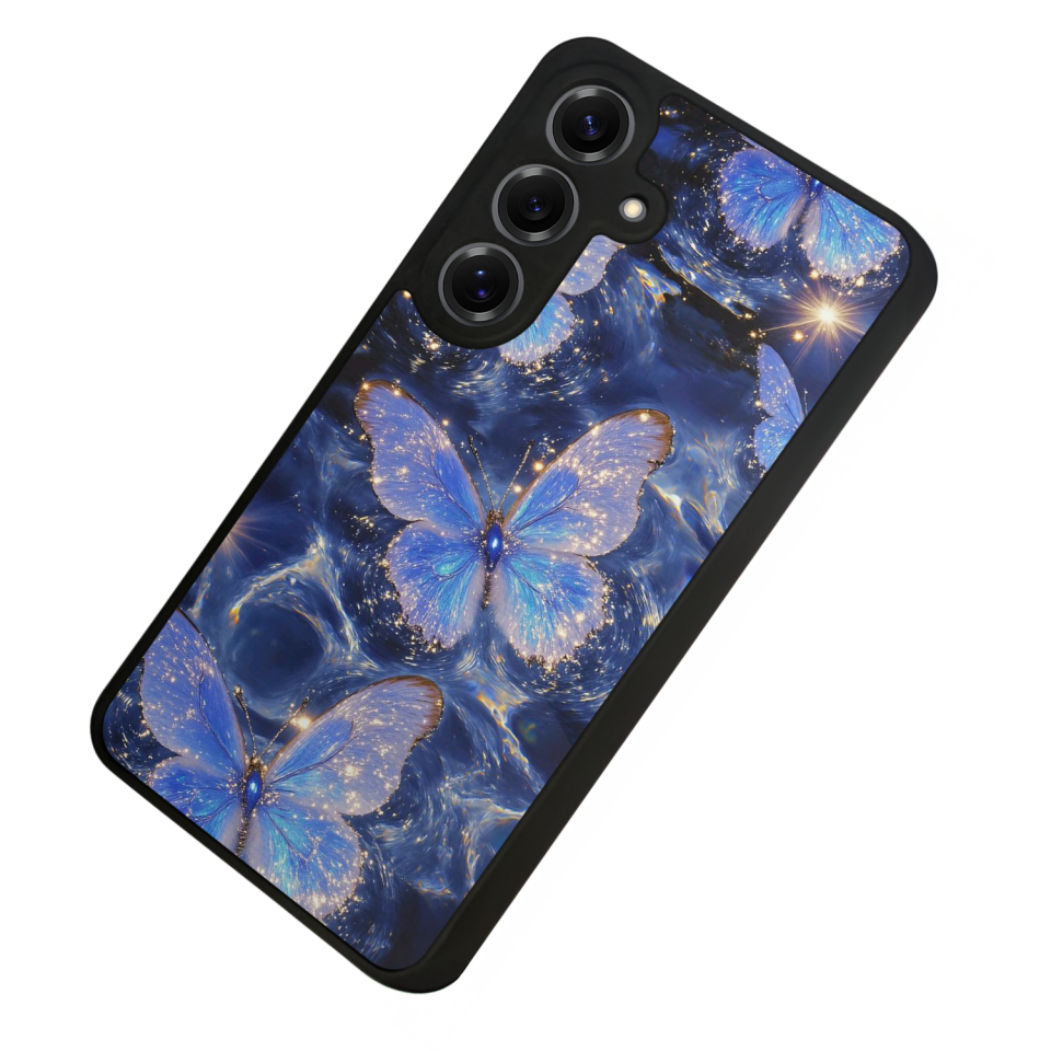Samsung Galaxy S25 Uyumlu Kelebek Tasarımlı Glossy Premium Kılıf