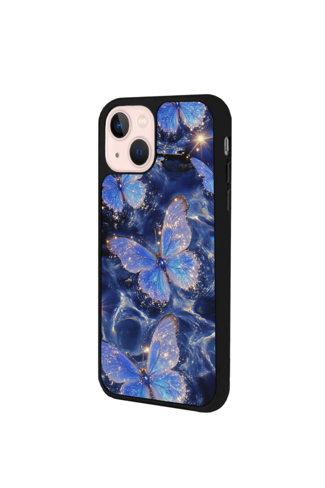 iPhone 13/14 Uyumlu Kelebek Tasarımlı Glossy Premium Kılıf
