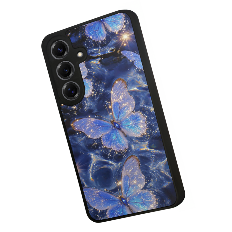 Samsung Galaxy S25 Uyumlu Kelebek Tasarımlı Glossy Premium Kılıf