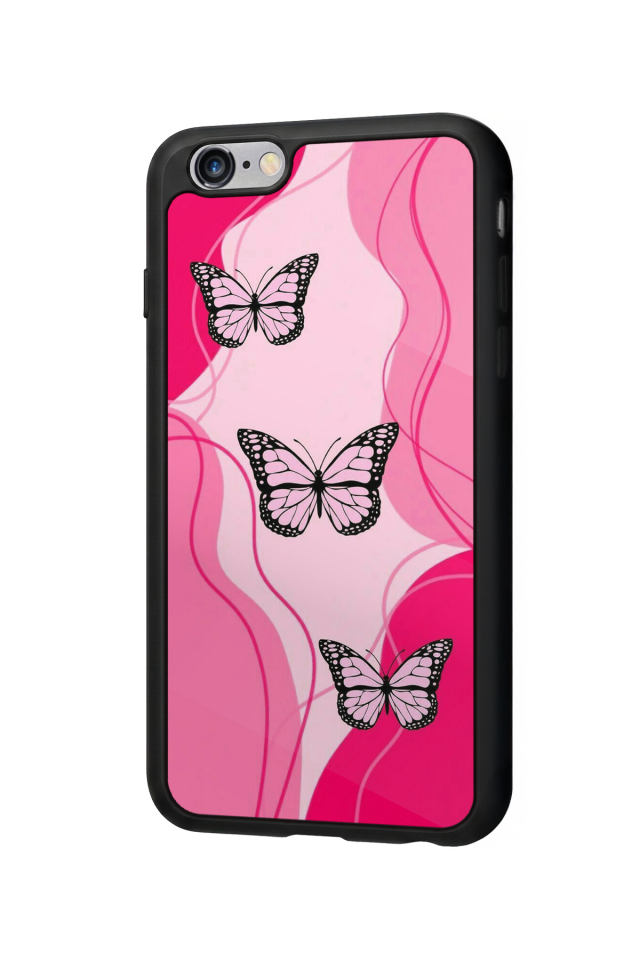 iPhone 6s Plus Uyumlu Kelebek Tasarımlı Glossy Premium Kılıf