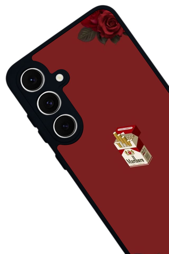 Samsung Galaxy S24 FE Uyumlu Kirmizi Tasarımlı Glossy Premium Kılıf