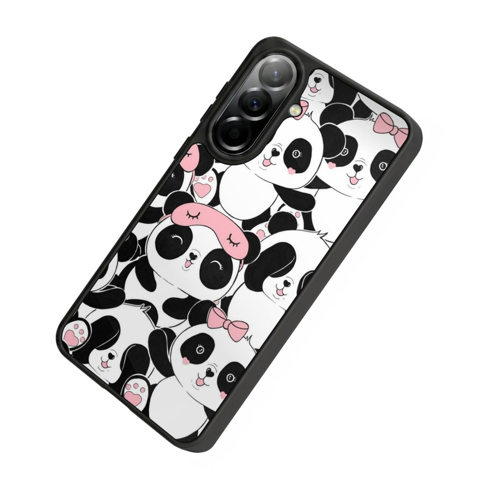 Samsung Galaxy A57 Uyumlu Panda Tasarımlı Glossy Premium Kılıf