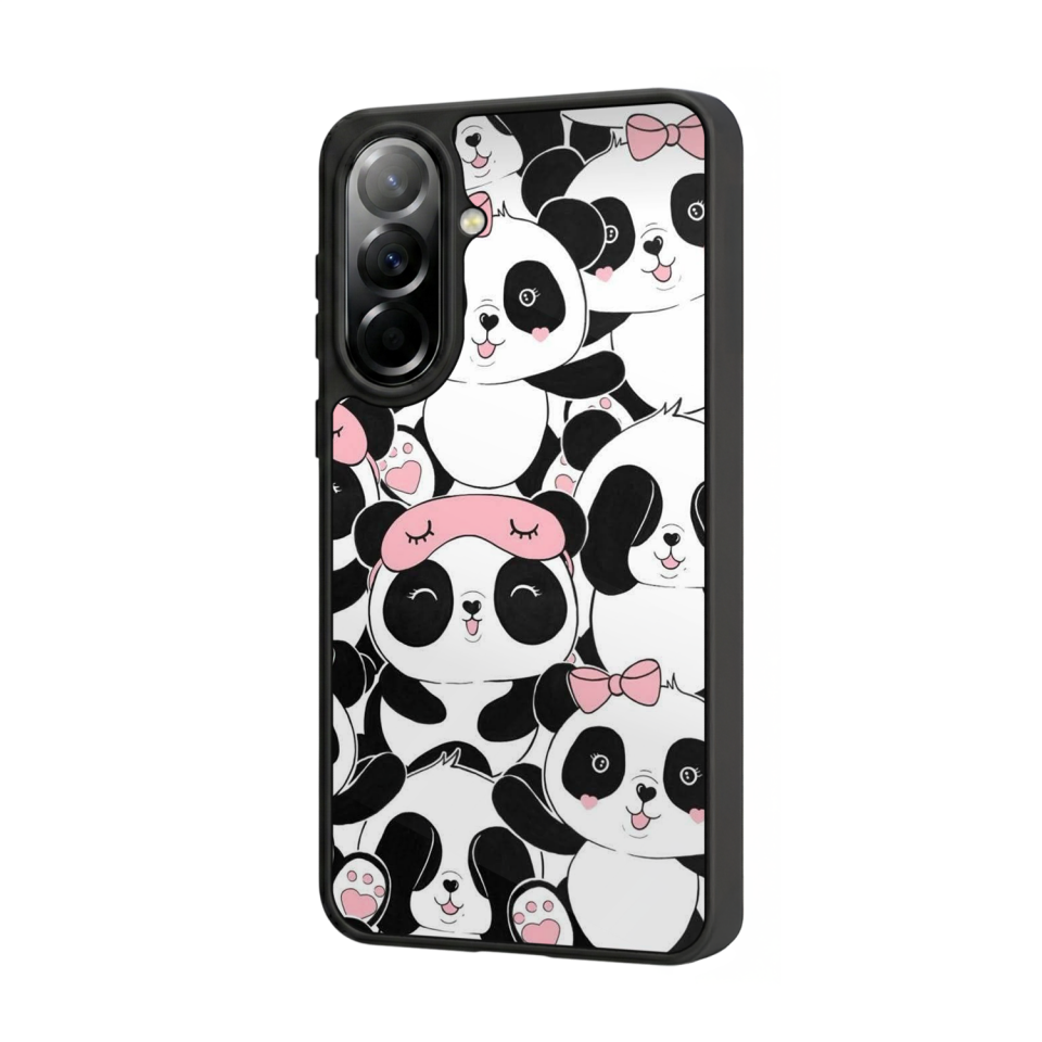 Samsung Galaxy A57 Uyumlu Panda Tasarımlı Glossy Premium Kılıf