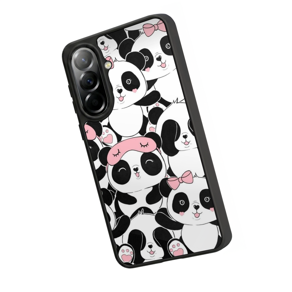 Samsung Galaxy A57 Uyumlu Panda Tasarımlı Glossy Premium Kılıf