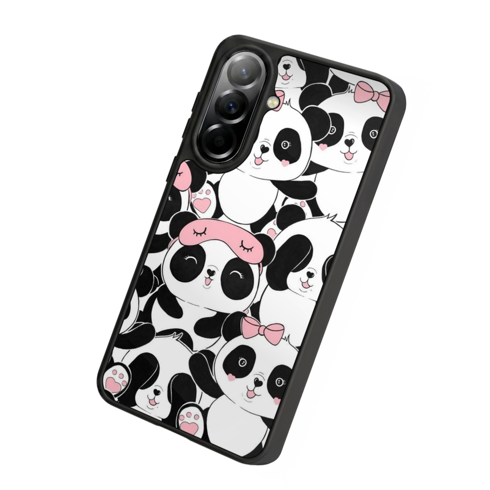 Samsung Galaxy A57 Uyumlu Panda Tasarımlı Glossy Premium Kılıf
