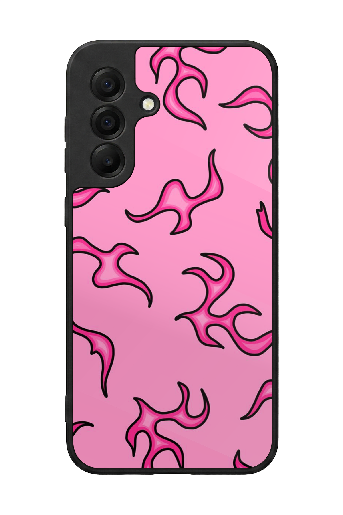 Samsung Galaxy A17 Uyumlu Retro Flame Patterns Tasarımlı Glossy Premium Kılıf