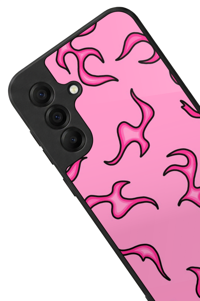 Samsung Galaxy A17 Uyumlu Retro Flame Patterns Tasarımlı Glossy Premium Kılıf