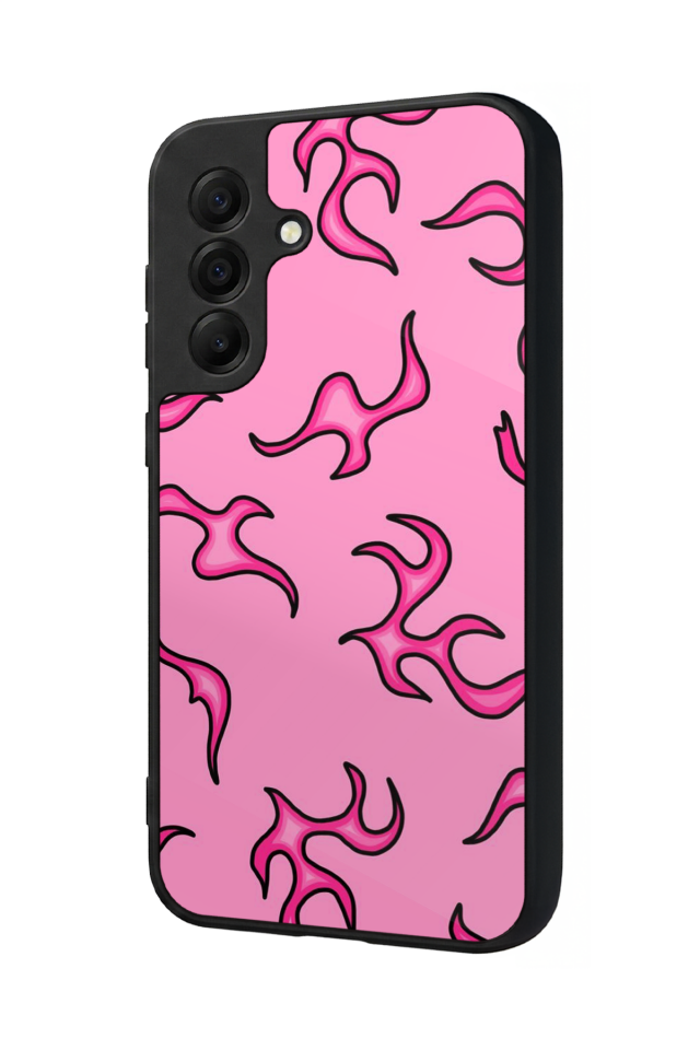 Samsung Galaxy A17 Uyumlu Retro Flame Patterns Tasarımlı Glossy Premium Kılıf