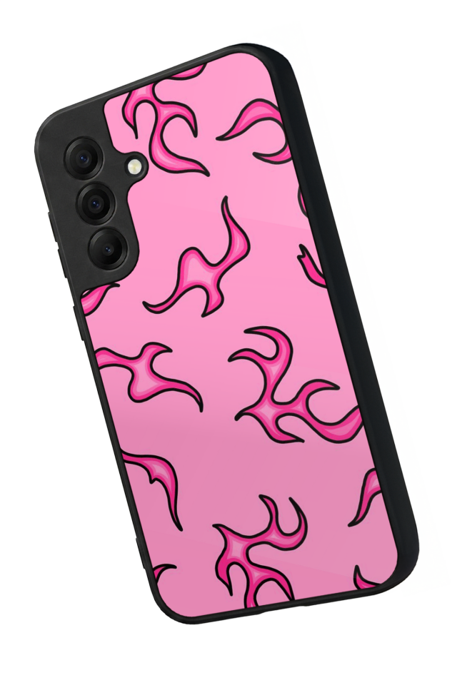 Samsung Galaxy A17 Uyumlu Retro Flame Patterns Tasarımlı Glossy Premium Kılıf