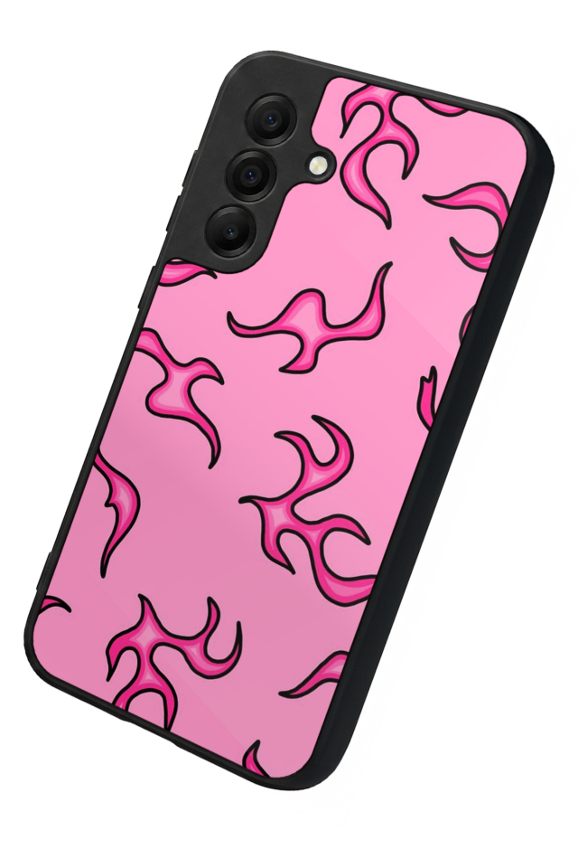Samsung Galaxy A17 Uyumlu Retro Flame Patterns Tasarımlı Glossy Premium Kılıf