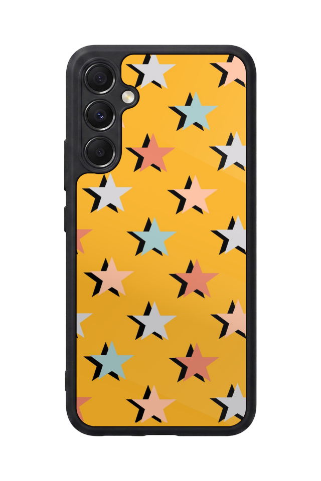 Samsung Galaxy M34 Uyumlu Retro Yildizlar Tasarımlı Glossy Premium Kılıf