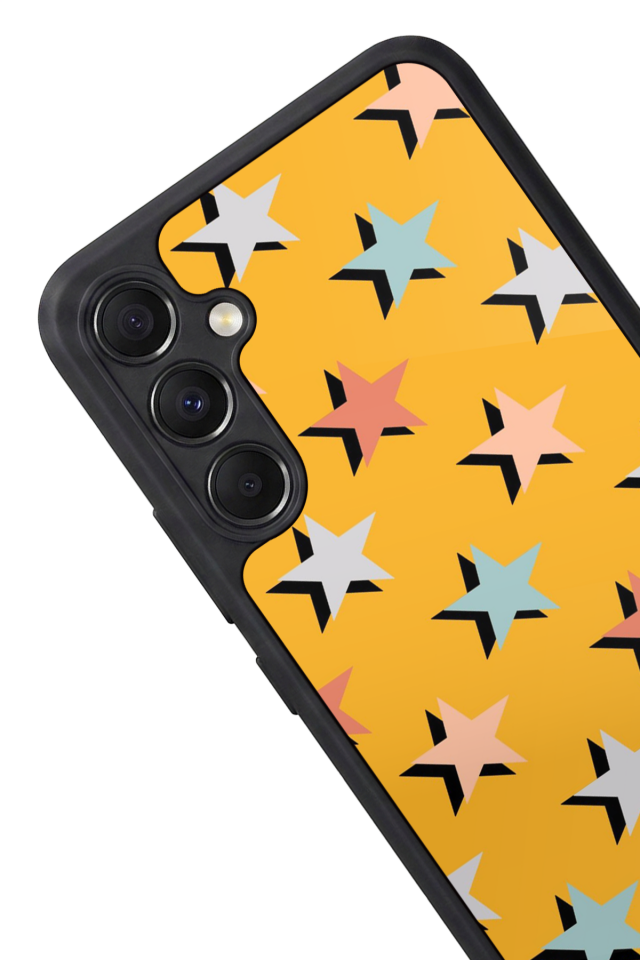 Samsung Galaxy M34 Uyumlu Retro Yildizlar Tasarımlı Glossy Premium Kılıf