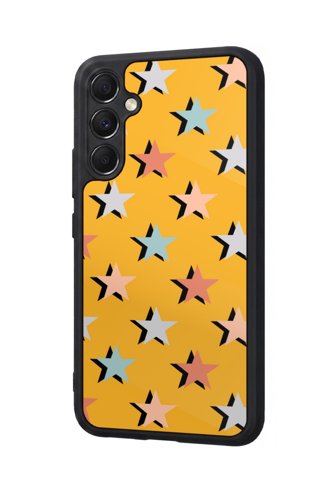 Samsung Galaxy M34 Uyumlu Retro Yildizlar Tasarımlı Glossy Premium Kılıf