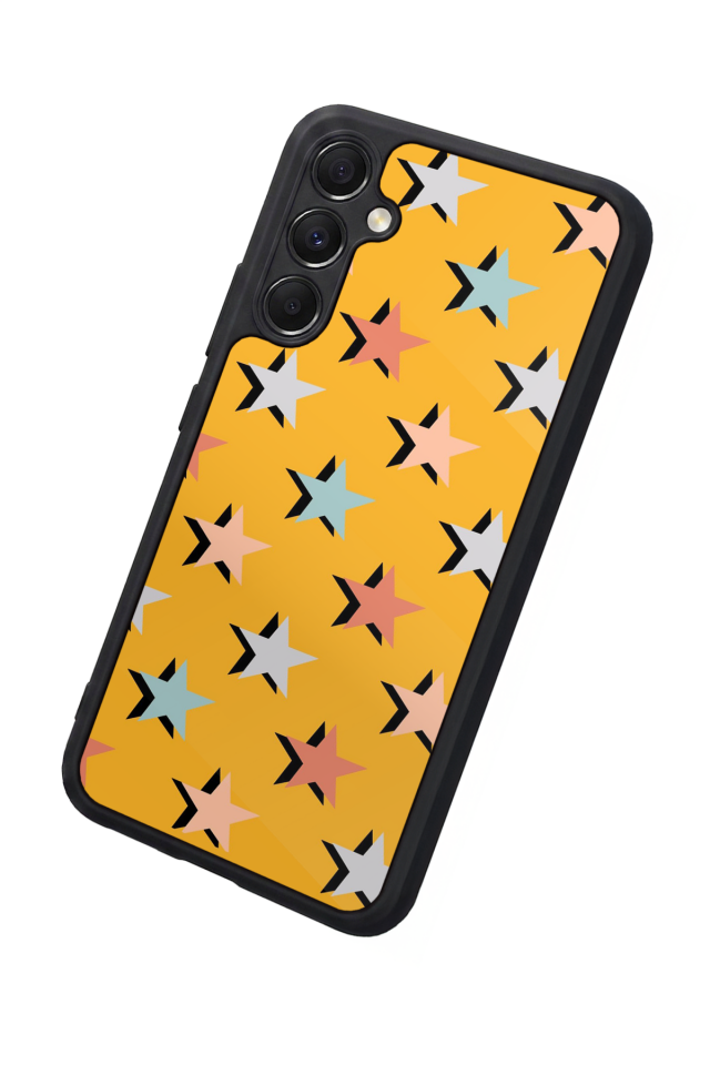 Samsung Galaxy M34 Uyumlu Retro Yildizlar Tasarımlı Glossy Premium Kılıf