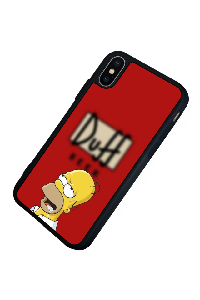 iPhone X/ XS Uyumlu The Simpsons Tasarımlı Glossy Premium Kılıf