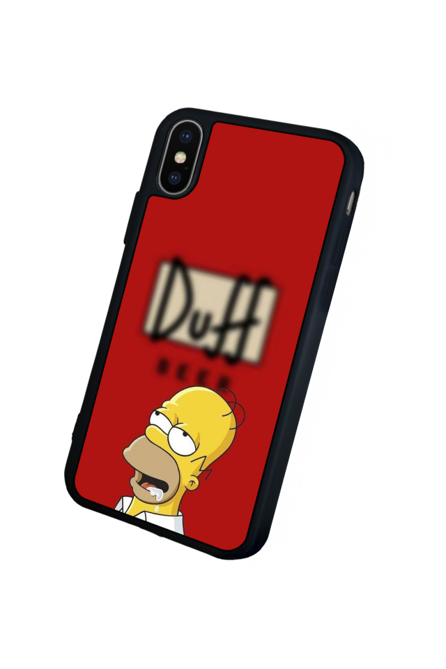 iPhone X/ XS Uyumlu The Simpsons Tasarımlı Glossy Premium Kılıf